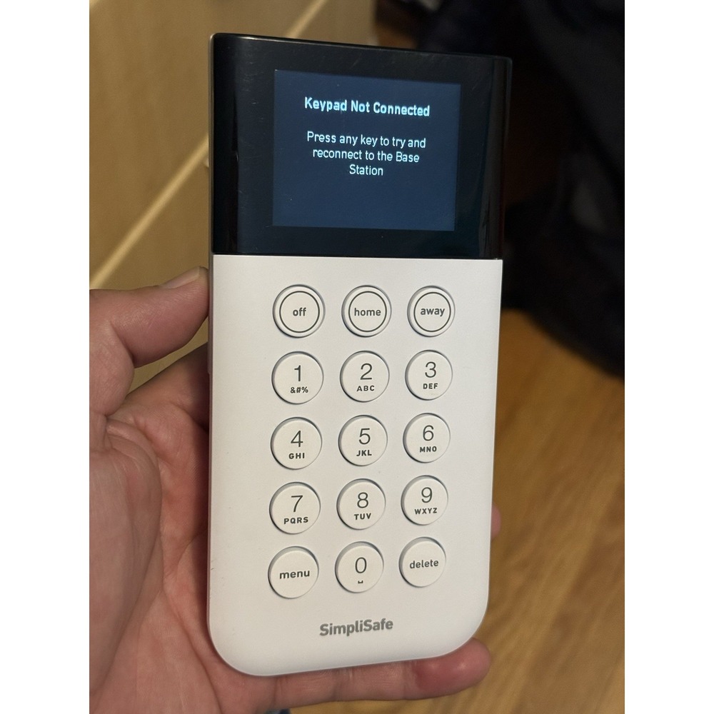 SimpliSafe Keypad White Wireless Touch-to-Wake Smash Safe SSKP3-W